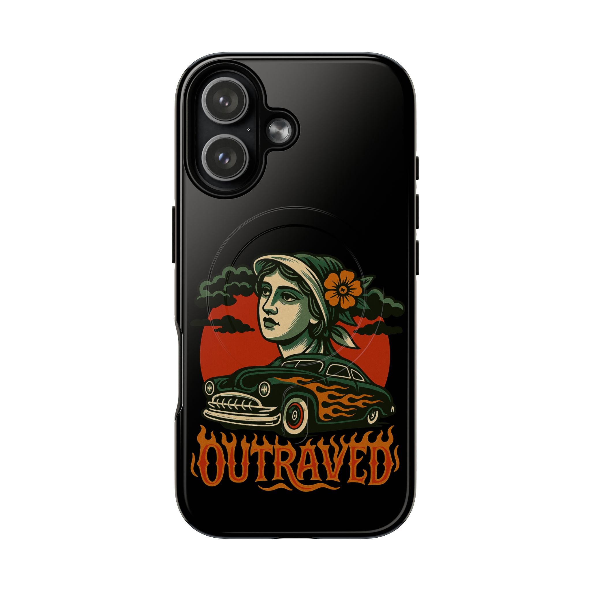Phone Case — Outraved Retro Car & Woman Graphic Magnetic Tough Case
