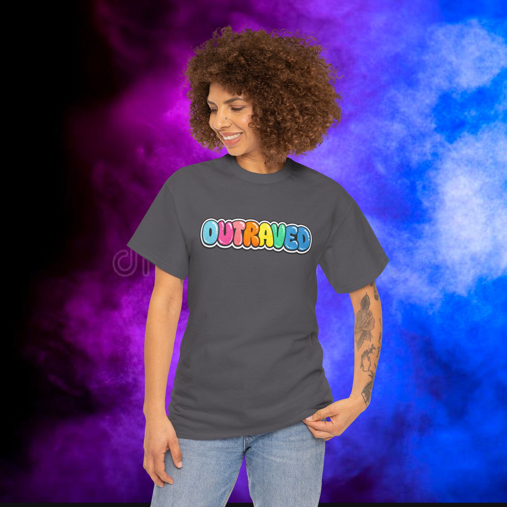 OUTRAVED colorburst collection tee