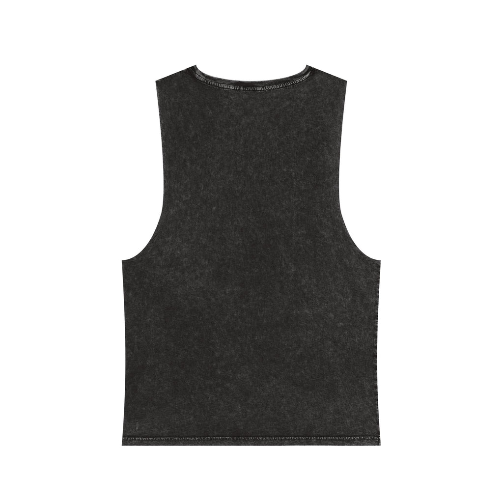 A Outraved Flame Graphic Tank Top — Stonewash Muscle Tee