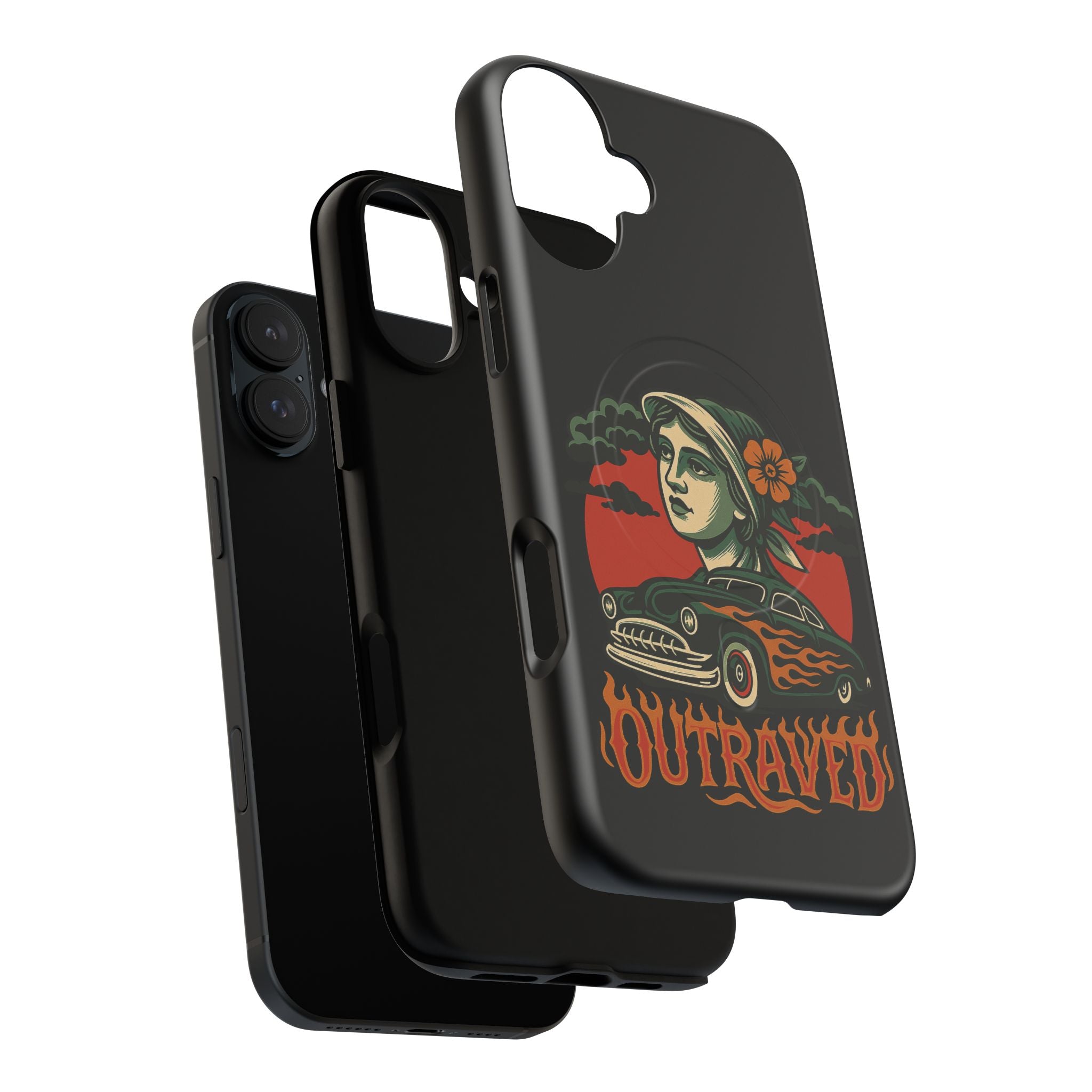Phone Case — Outraved Retro Car & Woman Graphic Magnetic Tough Case