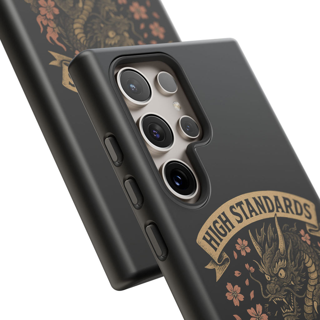Phone Case — "High Standards Low Rides" Retro Dragon Car Design