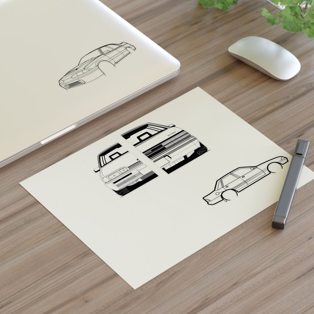 Stickers Fully sick vl brah Line Art Sticker Sheet — Retro Car Outline Decals