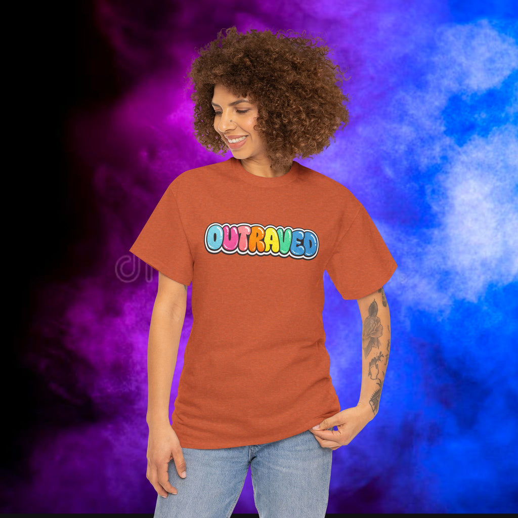 OUTRAVED colorburst collection tee