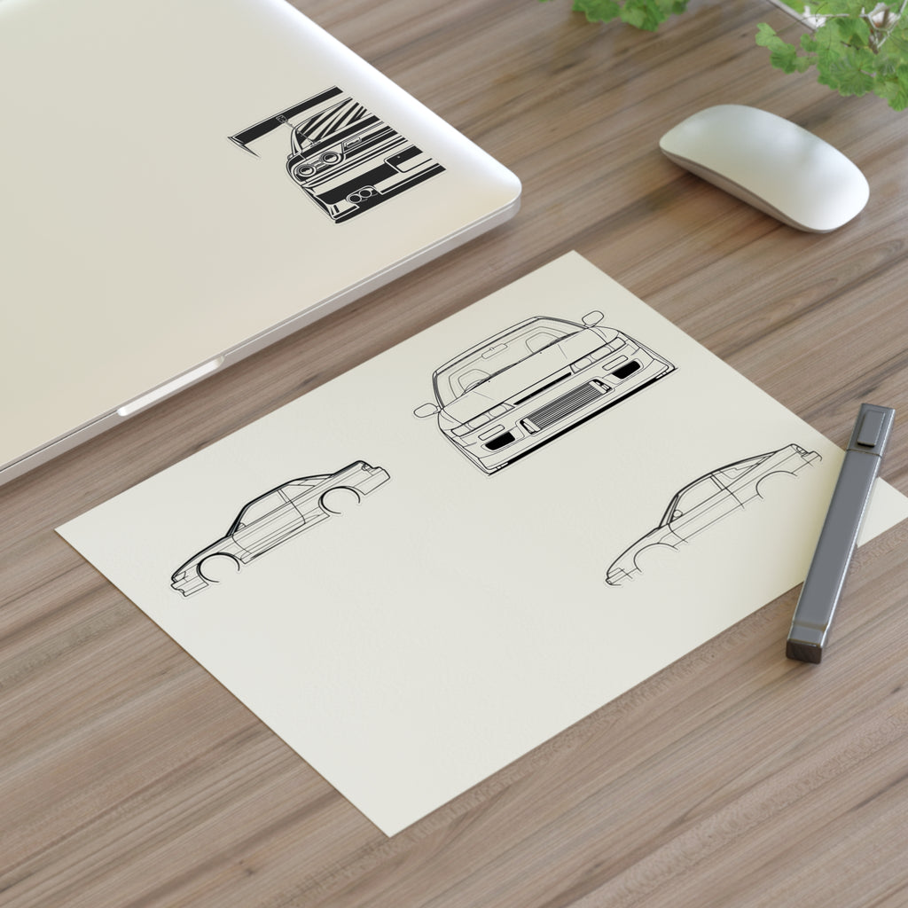 Stickers JDM  S13 Sticker Sheet – Black Line Art 4-Pack