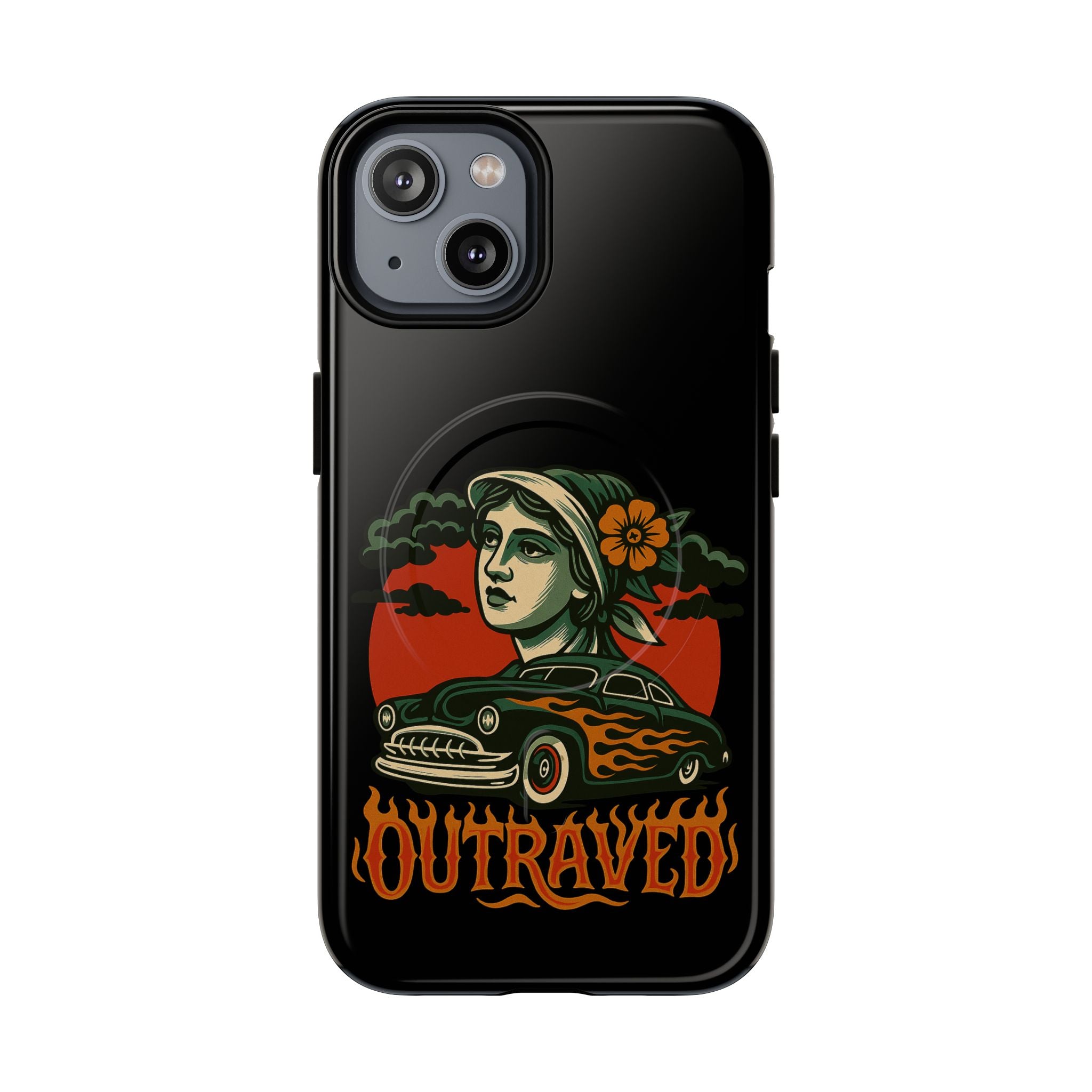 Phone Case — Outraved Retro Car & Woman Graphic Magnetic Tough Case